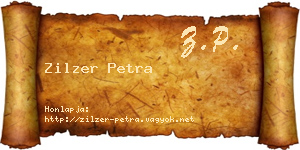 Zilzer Petra névjegykártya